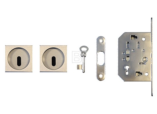 2A: Sliding Door Lock KEY - Square - Brass